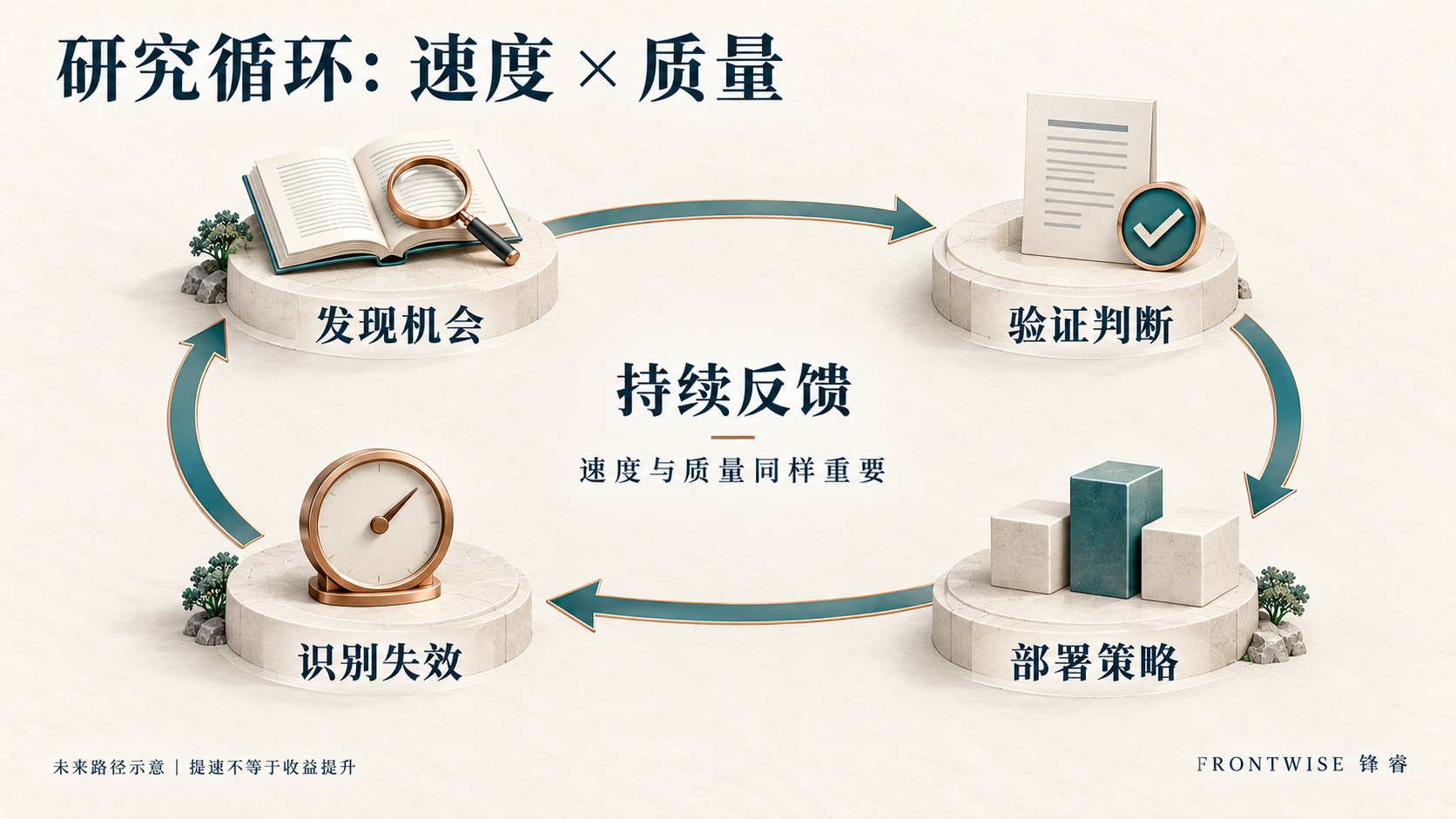 圖 1：被 AI 壓縮的研究循環